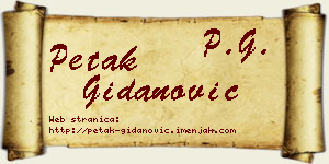 Petak Gidanović vizit kartica